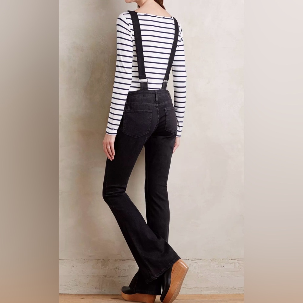 Paige Tavie Overalls Slim Flare in Raven Black Size 25 - Picture 2 of 10